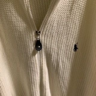 ラルフローレン　POLOカーディガン　白　中古品　Lサイズの画像