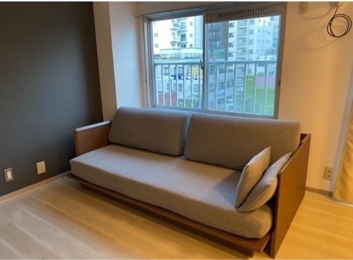 ベッドソファ(B1-USB GY/MBR）