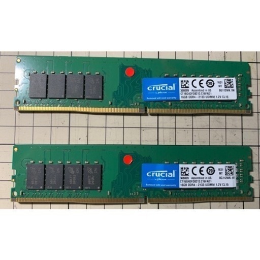 Crucial PC用メモリDDR4-2133 16GB×2 288pin