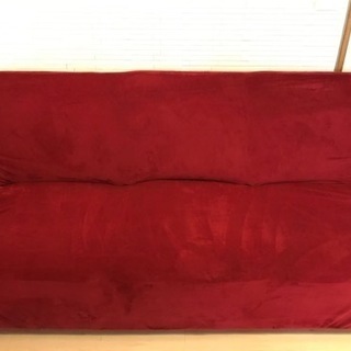 【大幅値下】0円！3人がけ　ソファー　ベルベットカバー付き　クリスマス風の画像