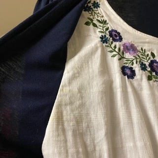 重ね着風チュニック　LLサイズの画像