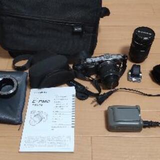 OLYMPUS E−PM2 E-PM2 ブラック　望遠+標準レンズキット ニコンレンズ変換アダプター の画像