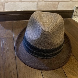 ハット帽　ブラウン