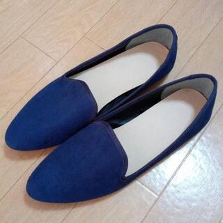紺色のフラットシューズ　Lサイズ　新品