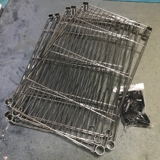 ラック 幅59cm奥行34cm 棚板 5枚 ポール径19mm