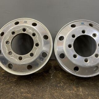 ALCOA アルコア トラックホイール 22.5X8.25 DC165 1 22.5インチ 2本 8H PCD285 アルミホイール made in JAPAN 即決有　(VHL211)クレジットカード QRコード決済可能