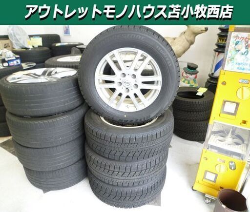 日産純正 ブリヂストン ブリザック 2019年 215/65R16 PCD114.3 5穴 6.5J 16インチ オフセット50  アルミホイール シルバー 苫小牧西店