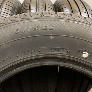 DUNLOP ENASAVE EC204 185/70R14 14インチ 夏タイヤ 4本 2019年製 バリ溝 ノート フリード カローラフィールダー等　(TC401)クレジットカード QRコード決済可能の画像