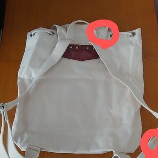 【大幅再値下げ！】【新品】一澤帆布製リュックサック(白)の画像