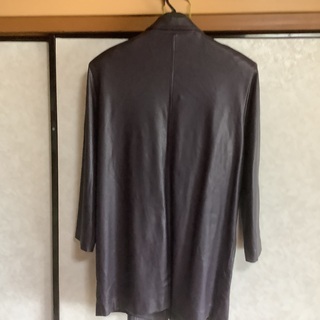 レディース人口革のコート、Mサイズです。の画像