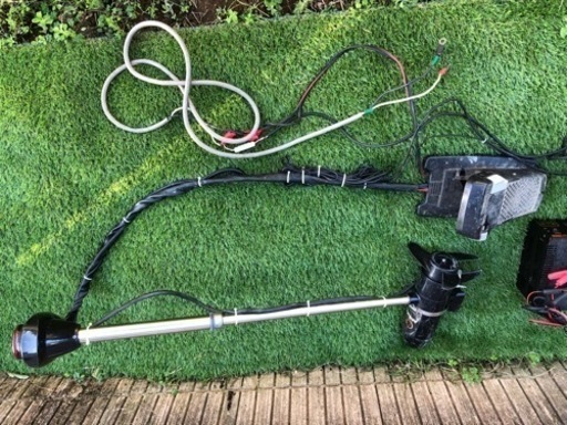 引き取り限定　モーターガイド54ポンド　デッキ　エレキセット　魚群探知機