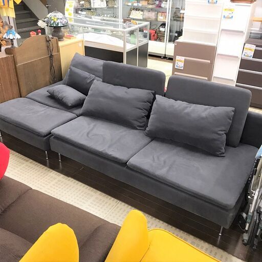 1/17■IKEA/イケア SODERHAMN ソファー 4人掛け 寝椅子付き■