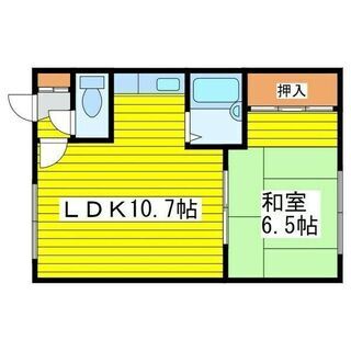 🩰●環状通東・1LDK●★訳アリ物件★家賃交渉可能♪灯油暖房完備...