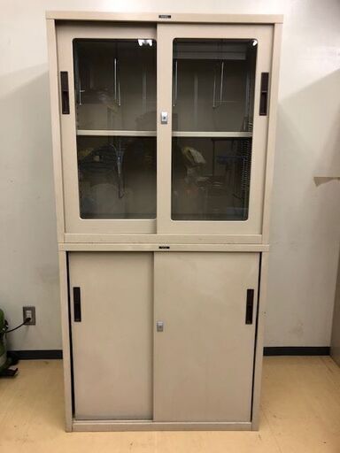 【一般(キズ多々あり中古】スティール製書庫【鍵なし】