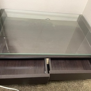 【引取金あり】ガラス　ローテーブル