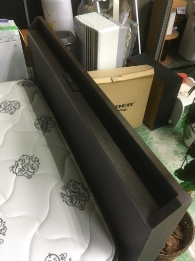 【京都市内は配送無料】中古 高級マットレス付 宮付チェストベッド コンセント付き セミダブル