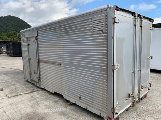 No.546 アルミバン 3ｔ 車  アルミ 箱 バイク 倉庫 トラック コンテナ 米 保管庫 物置 DIY