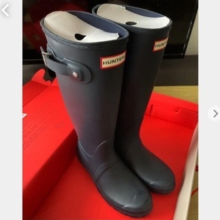ハンター　長靴 ネイビー　UK5 23.5〜24 美品