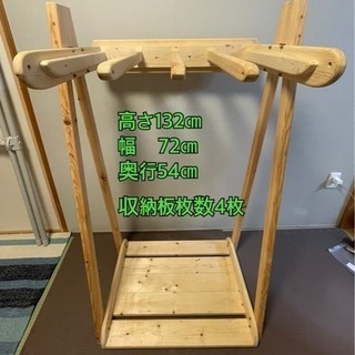 【お値下中！】木製サーフボード、スノーボードラック(天然ウッド)