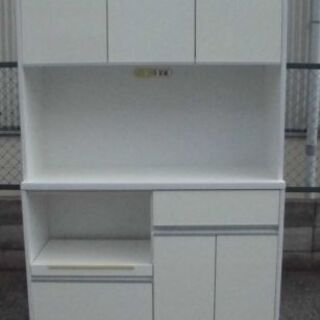 JM13159)ナフコ 大型キッチンラック ホワイト W120....