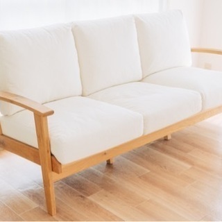 アーバンリサーチドアーズ　ボシー キャンバスソファ 3P /Bothy Sofa 白 ナチュラル