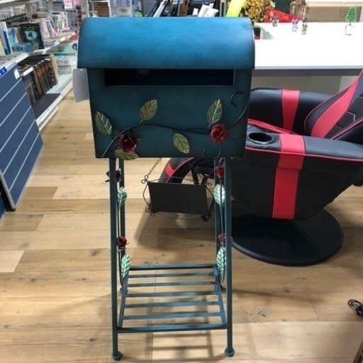 未使用品　メールBOX   ローズブルー　郵便　手紙　オシャレ　インテリア　大人気商品　オススメ‼︎