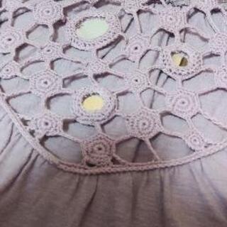 ミラー編み付きチュニック Mの画像