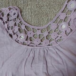 ミラー編み付きチュニック Mの画像