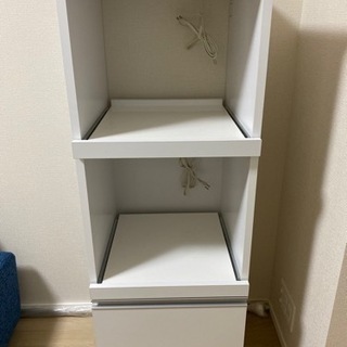 【美品】キッチンボード 幅45cm スリム 棚 ホワイト