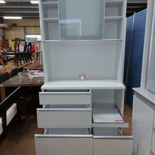 高橋木工所　２枚スライド扉キッチンボード　カリノ１００【愛品倶楽部柏店】の画像