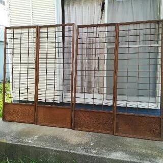 古民家の障子枠　4枚セットの画像