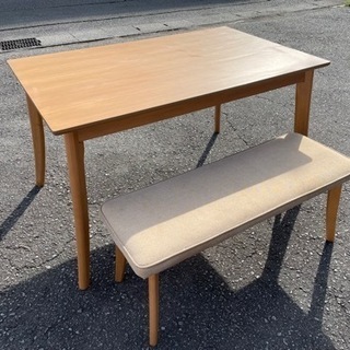 ナフコ　ダイニングテーブル　ベンチシート