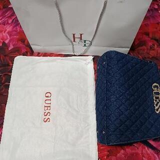 GUESS  デニムキルティングショルダーバッグ(美品)の画像