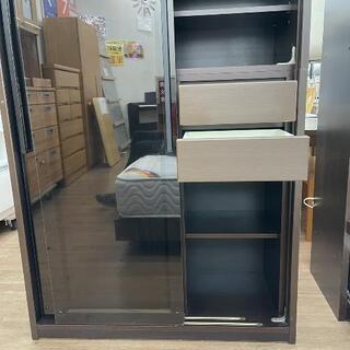 スライド扉付レンジボード 食器棚 キッチン収納 目隠し 幅100cm?自社配送時?代引き可?※現金、クレジット、スマホ決済対応※