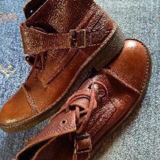 イタリア製本革ブーツの画像