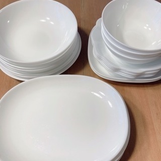 白い食器　形サイズいろいろ24枚