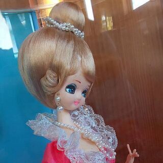 昭和レトロフランス人形　リボンドール　プラケース入りの画像