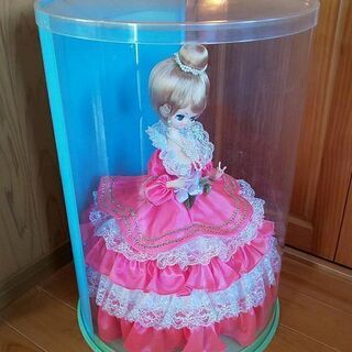 昭和レトロフランス人形　リボンドール　プラケース入りの画像