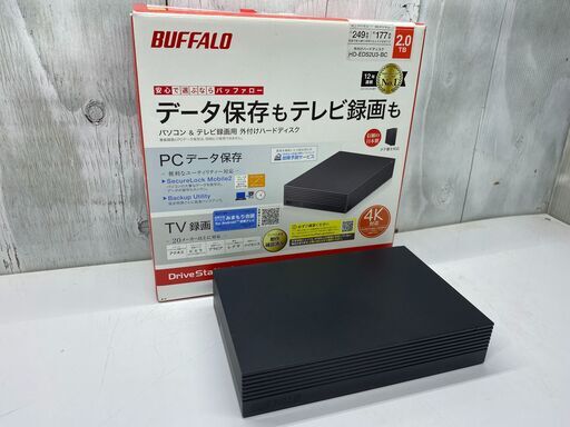 【愛品館八千代店】BUFFALO2020年発売外付けハードディスクHD-EDS2U3-BC【愛八AV】
