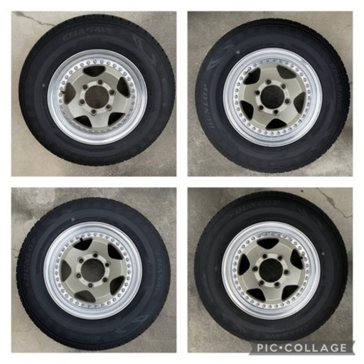 タイヤほぼ新品　タイヤホイールセット　１５インチ　６欠