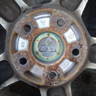 パジェロミニ純正／BRIDGESTONEブリザックDM-V2 ●175/80R15スタッドレスタイヤ･アルミホイール4本セットの画像