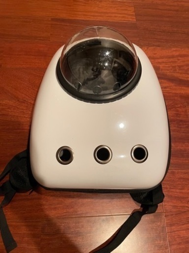 大人気！猫　子犬　宇宙型リュック　ホワイト