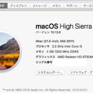 【美品】箱・キーボード・マウス付き iMac 21.5-inchの画像