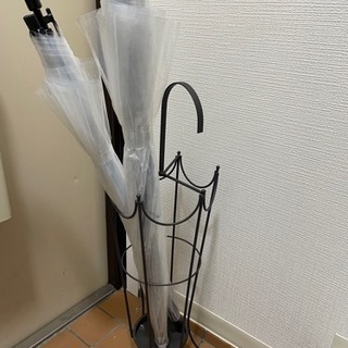 ステンレス　傘立て　傘型　ダークブラウンの画像