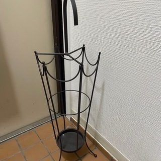 ステンレス　傘立て　傘型　ダークブラウンの画像