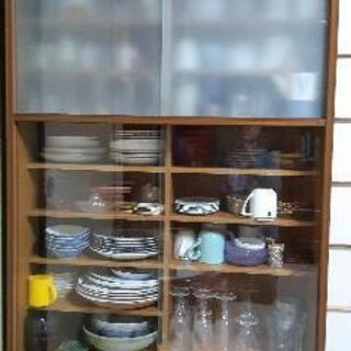 食器棚　88ⅹ179ⅹ33㎝　10段　引出付き