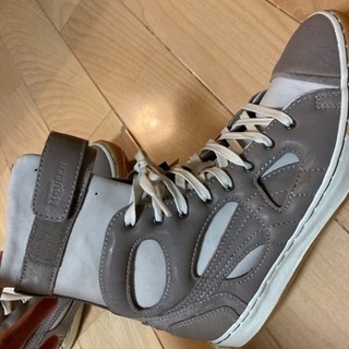 アレクサンダーマックイーン×PUMA 24cm リアルレザーハイカットスニーカーの画像