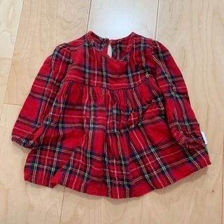♥ベビー服女の子♥70㌢ネルシャツチェック柄ワンピース👗子供服