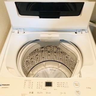 【2021年製】maxzen全自動洗濯機 5.5kgの画像