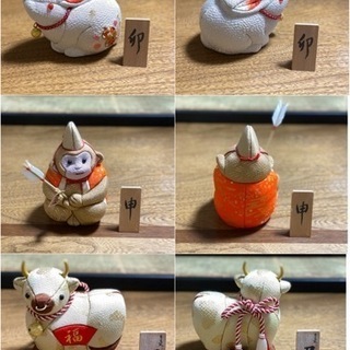 【差し上げます】木目込み作品（干支、瓢箪、小槌）の画像